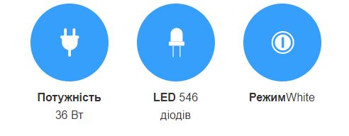 Прожектор світлодіодний Aquaviva Blue 003 546LED 36 Вт White