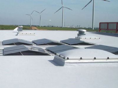 Конструкції світових вікон для промислових плоских дахів з мембрани ПВХ 